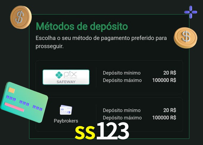 O cassino ss123 oferece uma grande variedade de métodos de pagamento